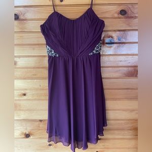 City Triangles Purple Sequined Formal Dress